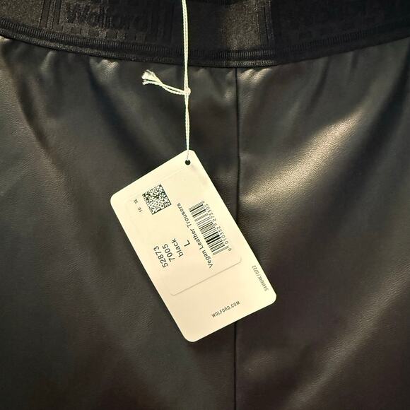 Wolford Vegan Leather Pants Black Stretch Trouser Size Large NWT - Picture 8 of 8